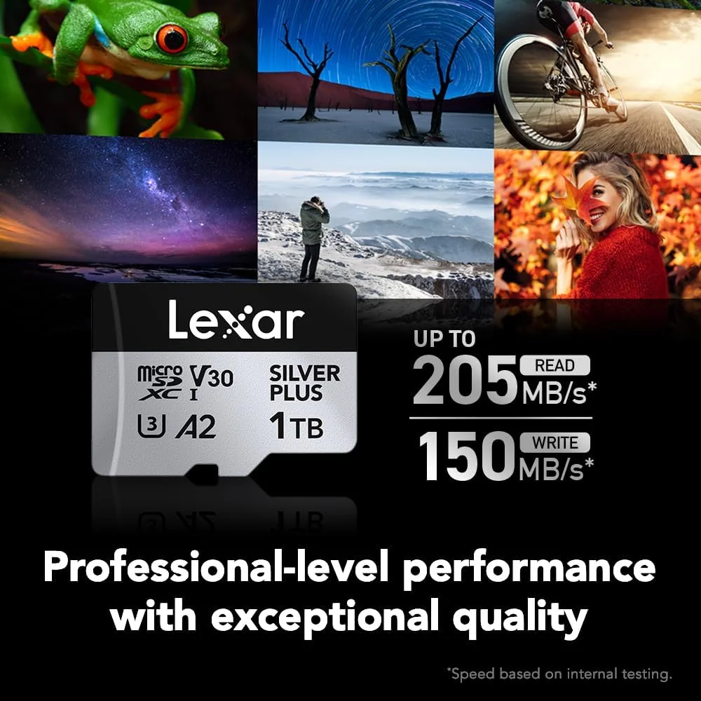 Lexar Professional Silver Plus 1TB microSDXC UHS-I V30 (205MB/s) - DJI Recommended Memory Card - Image 3