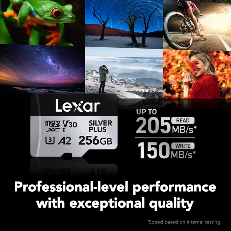 Lexar Professional Silver Plus 256GB microSDXC UHS-I V30 (205MB/s) - DJI Recommended Memory Card - Image 3