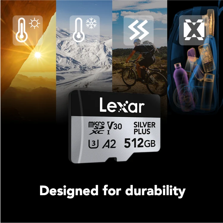 Lexar Professional Silver Plus 512GB microSDXC UHS-I V30 (205MB/s) - DJI Recommended Memory Card - Image 5